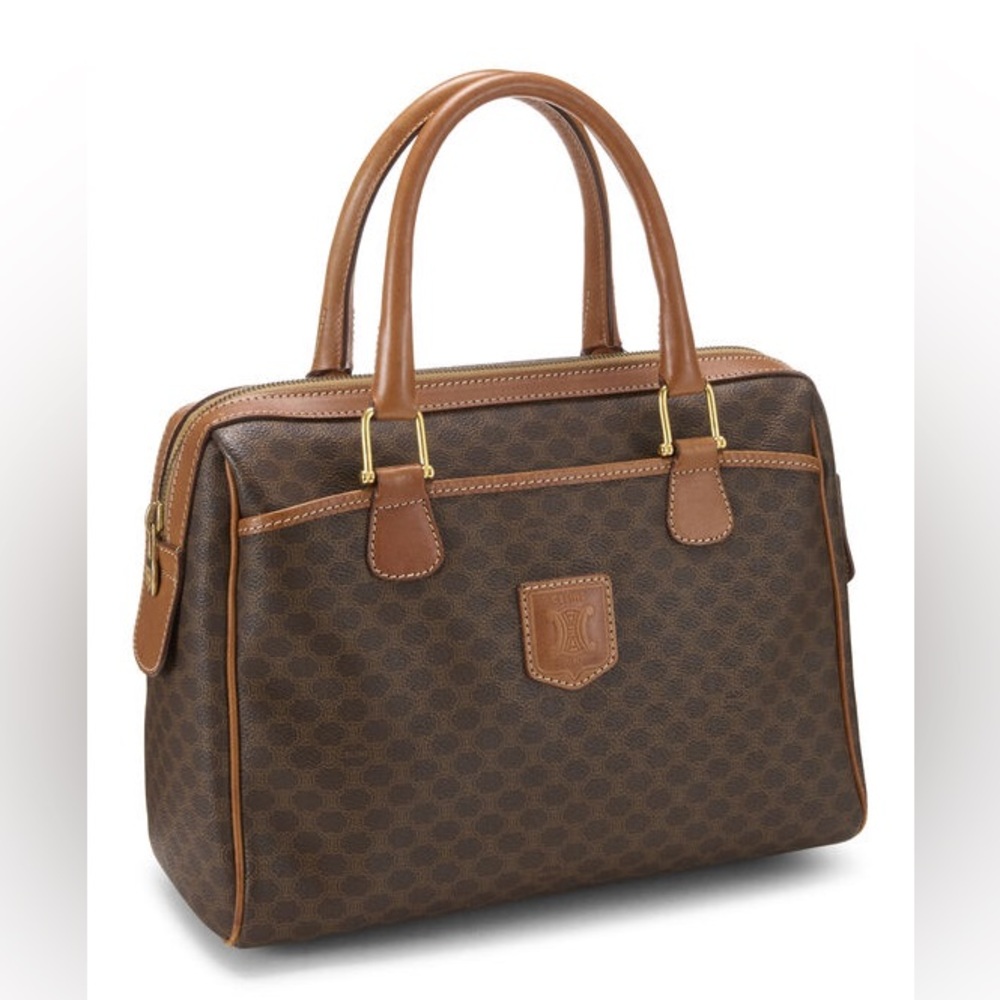 Celine Brown and Tan Satchel